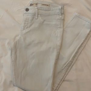 Hollister Low rise white skinny jeans